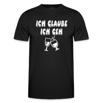 Wein - Männer Funktions-T-Shirt - Schwarz - Vorne - AI Model Male 178 dark (178cm)