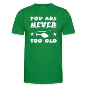 Helicopter - Men's Functional T-Shirt - kelly green - Front - AI Model Male 178 dark (178cm)