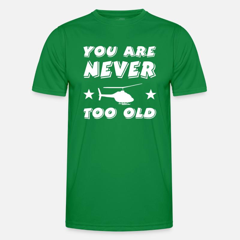 Hubschrauber Männer Funktions-T-Shirt