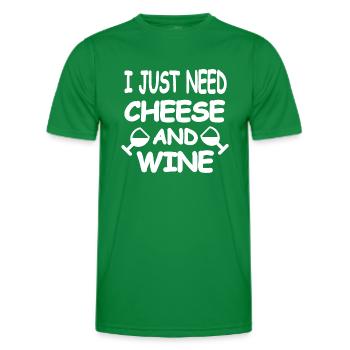 Wein - Männer Funktions-T-Shirt - Kelly Green - Vorne - AI Model Male 178 dark (178cm)