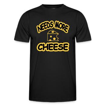 Cheese - Men's Functional T-Shirt - black - Front - AI Model Male 178 dark (178cm)