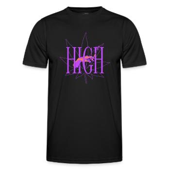 High like Da Vinci - Männer Funktions-T-Shirt - Schwarz - Vorne - AI Model Male 178 dark (178cm)