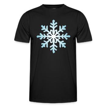 Schneeflocke Schnee Winter Weihnachten farbig 2 - Männer Funktions-T-Shirt - Schwarz - Vorne - AI Model Male 178 dark (178cm)