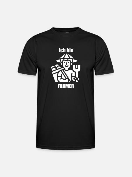 Ich bin Farmer (v1) - Männer Funktions-T-Shirt - Schwarz