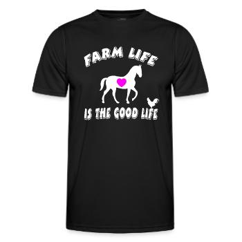Bauernhof - Männer Funktions-T-Shirt - Schwarz - Vorne - AI Model Male 178 dark (178cm)