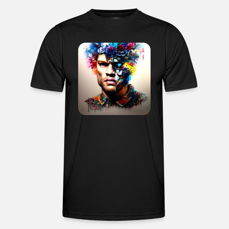 His deep rolling - Männer Funktions-T-Shirt - Schwarz