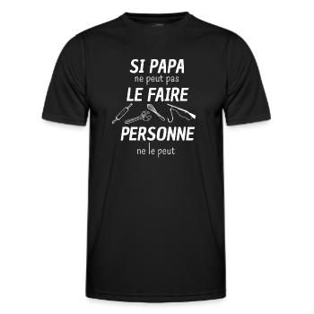 Cadeau parfait pour un papa parfait. - T-shirt sport Homme - noir - Devant - AI Model Male 178 dark (178cm)