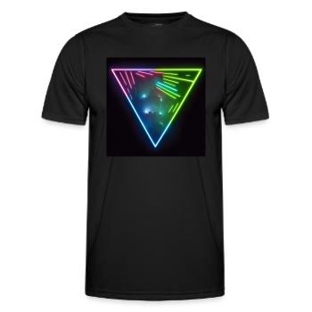 Trippy Tokio Laser Triangle - Men's Functional T-Shirt - black - Front - AI Model Male 178 dark (178cm)