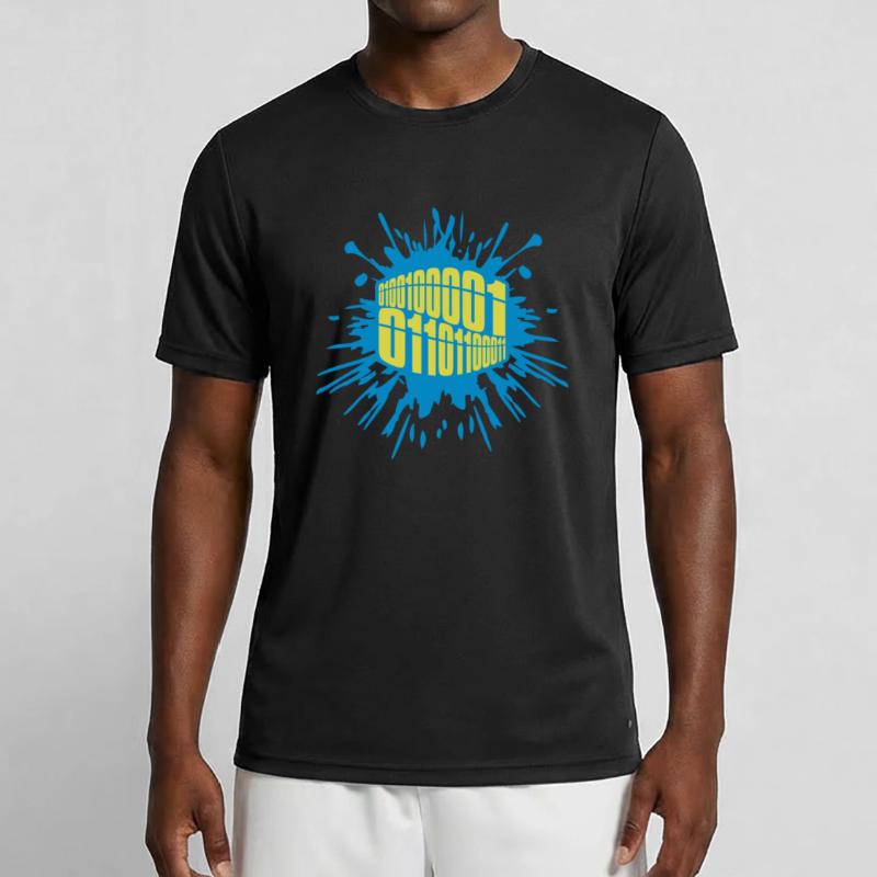 Binary Code Program Language Men's Functional T-Shirt