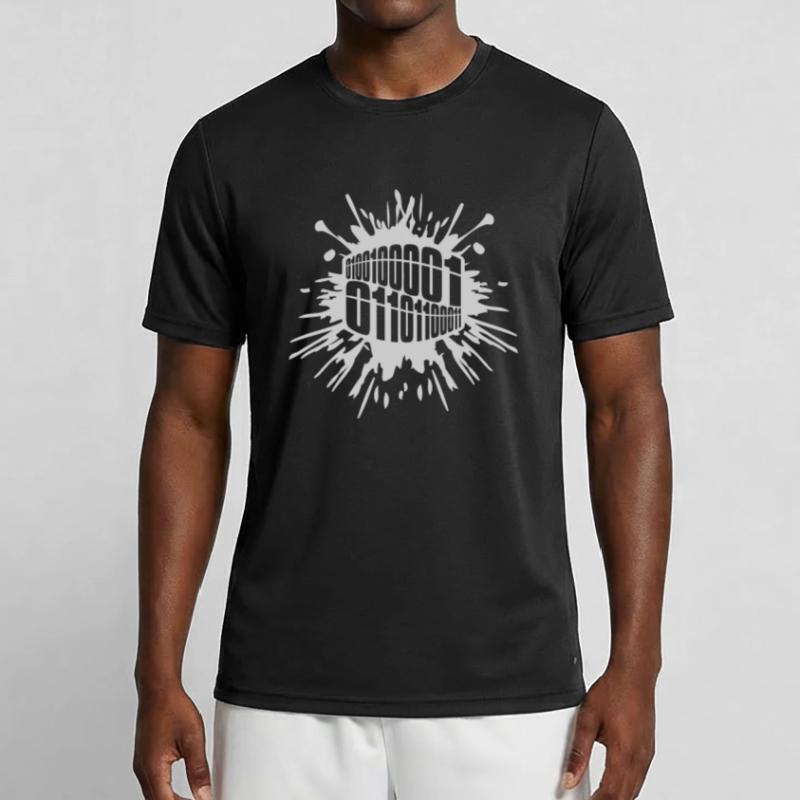 Langage de programme de code binaire T-shirt sport Homme