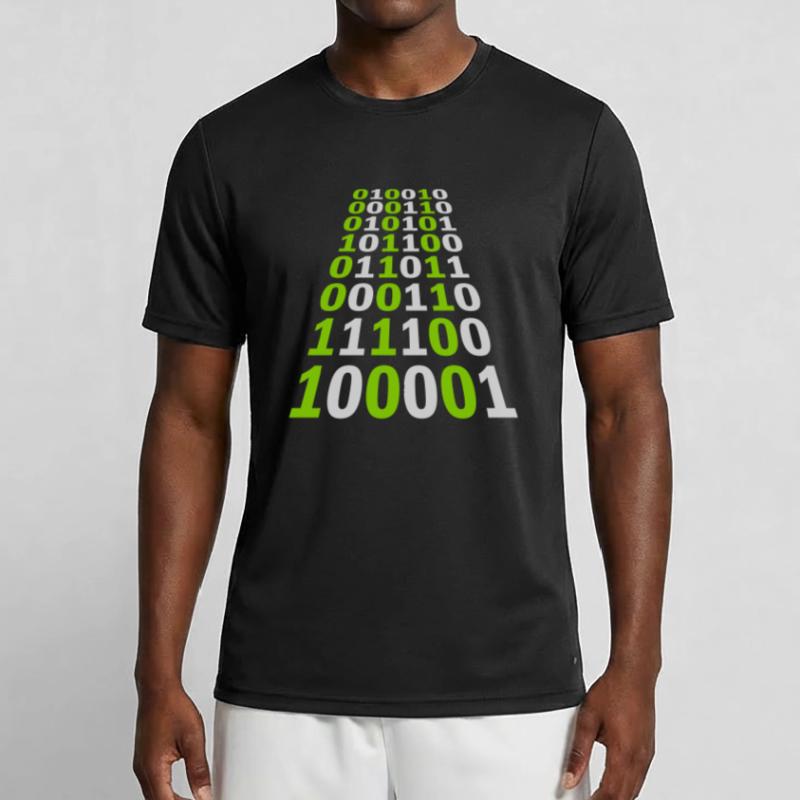 Langage de programme de code binaire T-shirt sport Homme