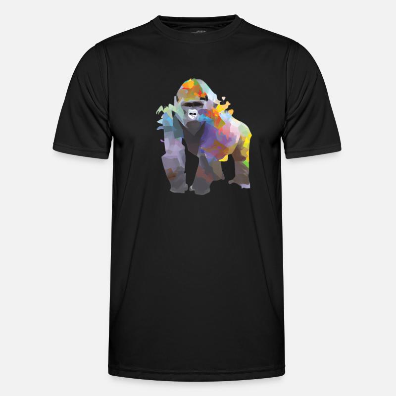 Abstract Pride and Power Gorilla - Men's Functional T-Shirt - black