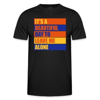 leave me alone day - Männer Funktions-T-Shirt - Schwarz - Vorne - AI Model Male 178 dark (178cm)