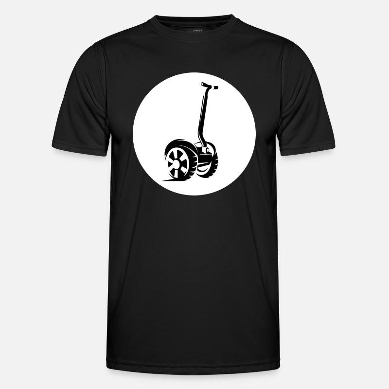 E-Scooter E-Roller Scooter - T-shirt sport Homme - noir