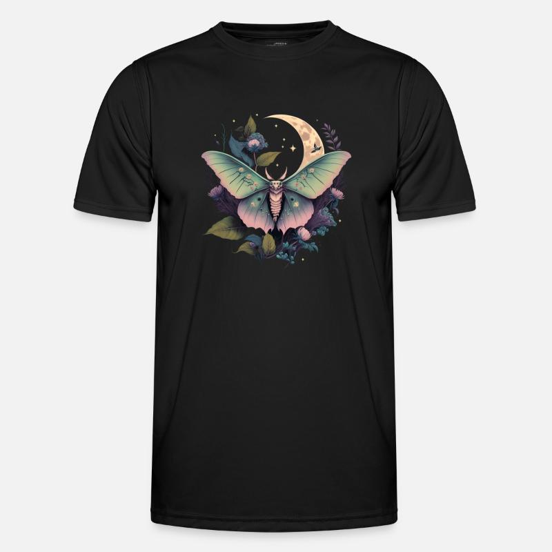 Midnat møl - Funktionsshirt til herrer - sort