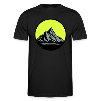 Montagnes - T-shirt sport Homme - noir - Devant - AI Model Male 178 dark (178cm)