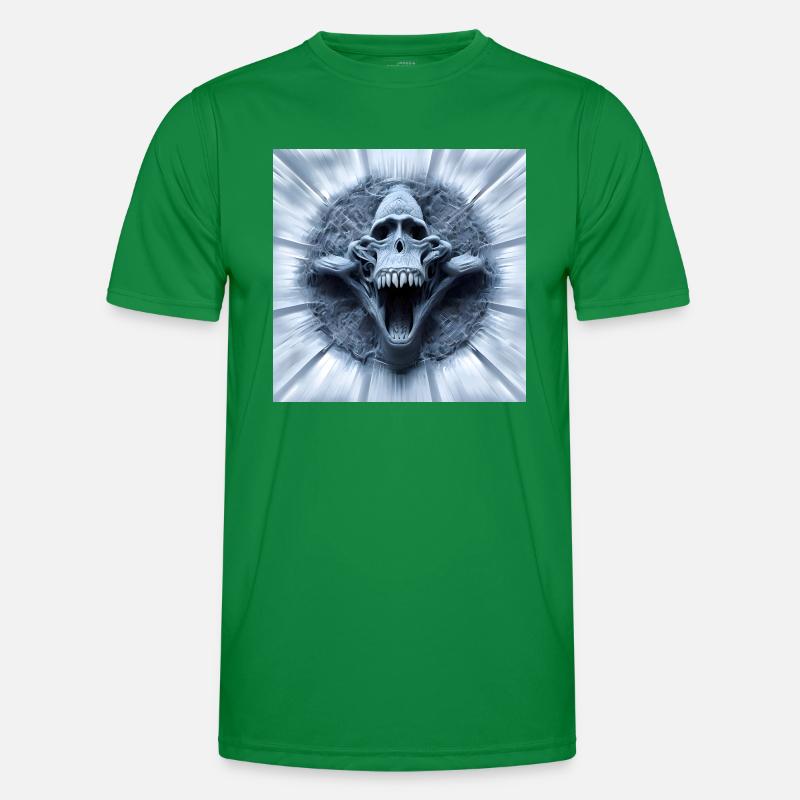 Affenschädel, Crâne de singe, Schädel, Art numérique T-shirt sport Homme
