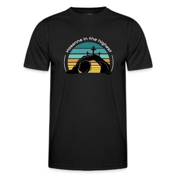 Hosanna in der höchsten - Männer Funktions-T-Shirt - Schwarz - Vorne - AI Model Male 178 dark (178cm)