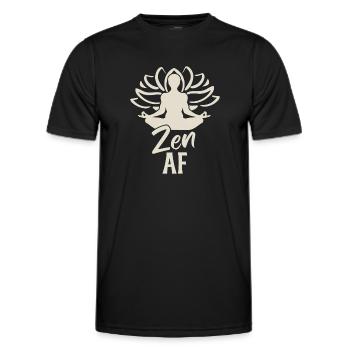Zen AF - Men's Functional T-Shirt - black - Front - AI Model Male 178 dark (178cm)
