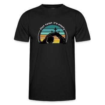 Plot Twist: Es ist leer - Männer Funktions-T-Shirt - Schwarz - Vorne - AI Model Male 178 dark (178cm)