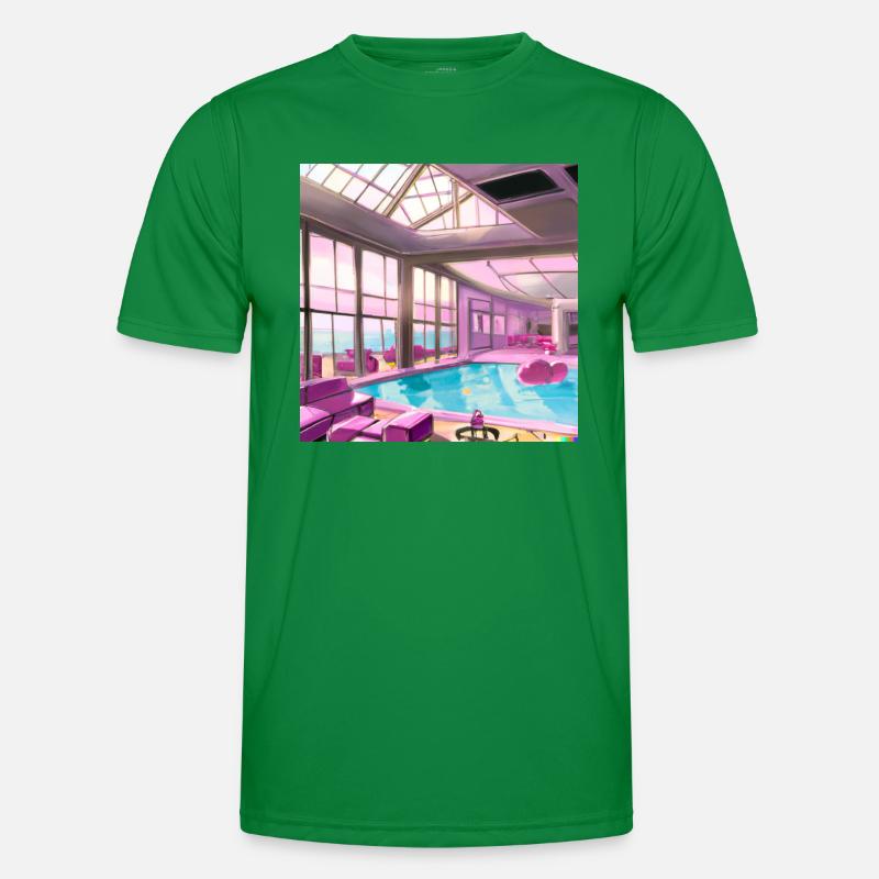Lounge mit Pool Männer Funktions-T-Shirt