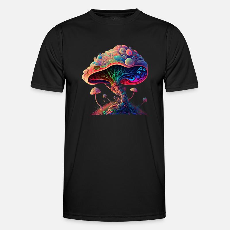 Bunter Pilz - Männer Funktions-T-Shirt - Schwarz