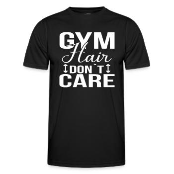 Gym Hair don´t Care - Männer Funktions-T-Shirt - Schwarz - Vorne - AI Model Male 178 dark (178cm)