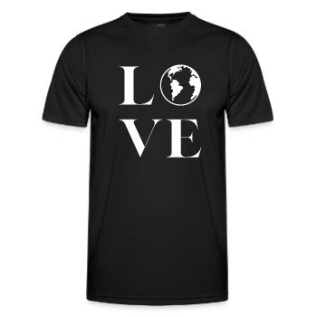 Liebe Umwelt - Männer Funktions-T-Shirt - Schwarz - Vorne - AI Model Male 178 dark (178cm)