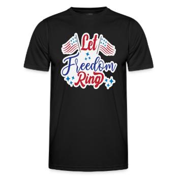 Que la liberté sonne - T-shirt sport Homme - noir - Devant - AI Model Male 178 dark (178cm)