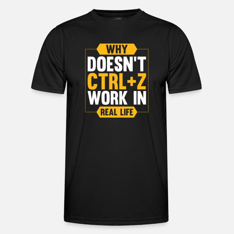 Geschenkprogrammierer PC STRG Z Computer - Männer Funktions-T-Shirt - Schwarz