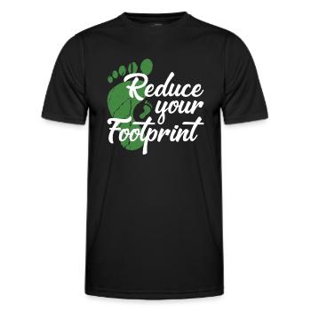 Reduce your Footprint - Men's Functional T-Shirt - black - Front - AI Model Male 178 dark (178cm)