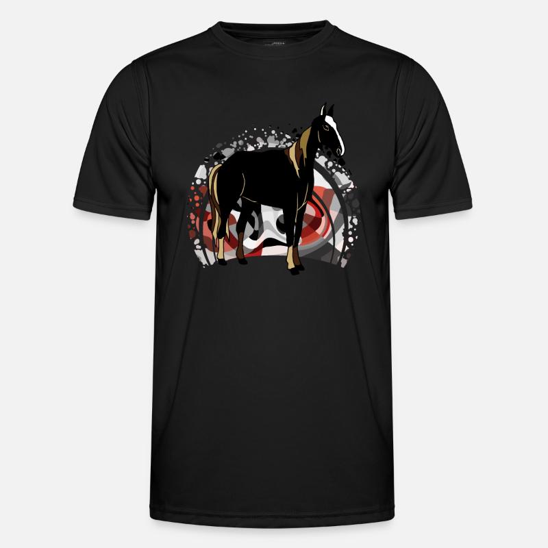 Pferd Männer Funktions-T-Shirt