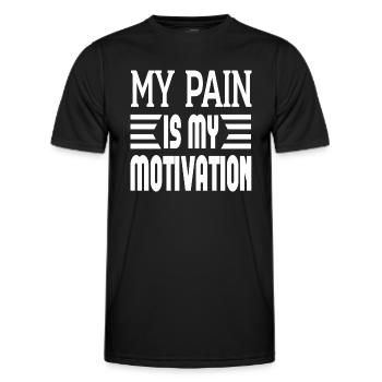 Ma douleur est ma motivation - T-shirt sport Homme - noir - Devant - AI Model Male 178 dark (178cm)