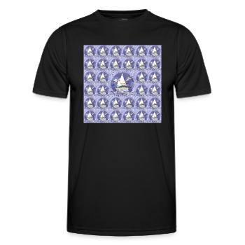Sailboat - Men's Functional T-Shirt - black - Front - AI Model Male 178 dark (178cm)