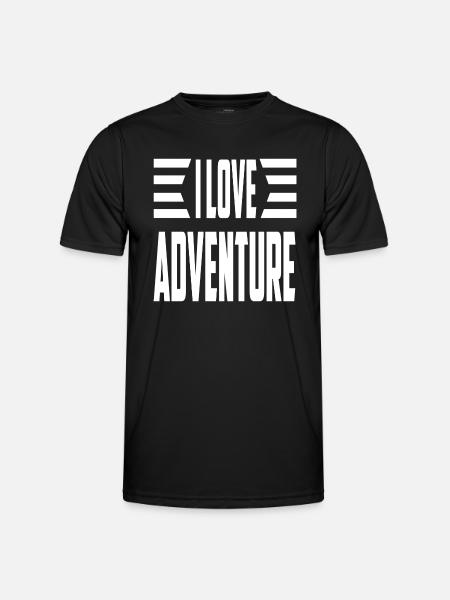 J’aime l’aventure - T-shirt sport Homme - noir