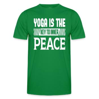 Yoga Is The Key To Inner Peace - Männer Funktions-T-Shirt - Kelly Green - Vorne - AI Model Male 178 dark (178cm)