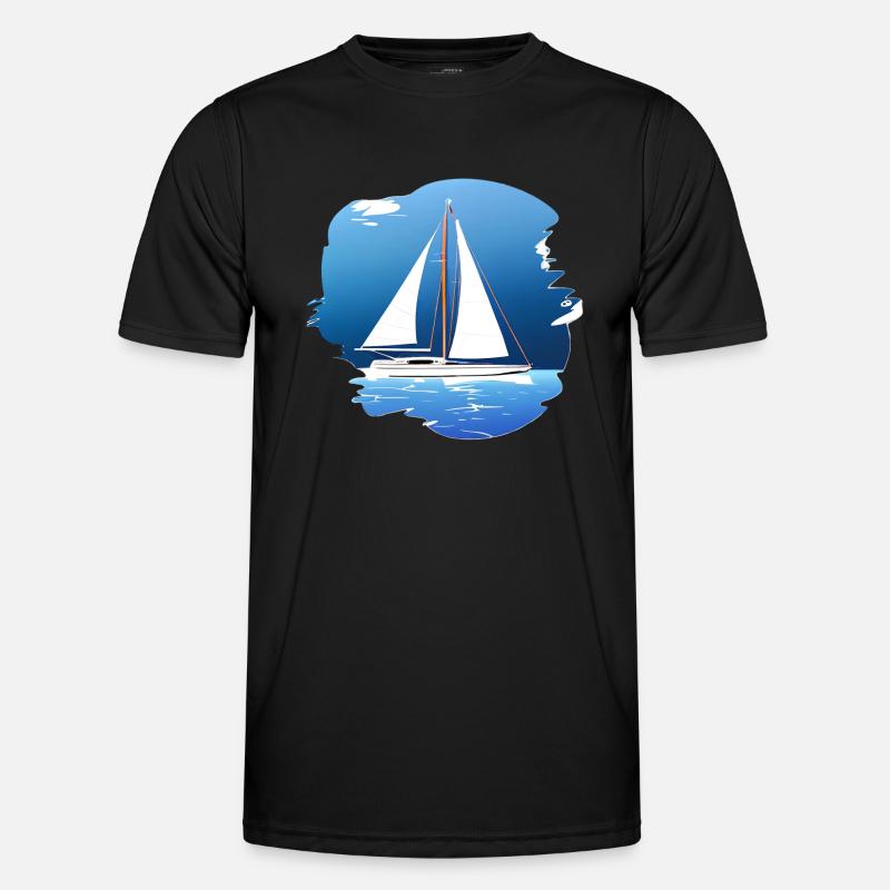 Sailing Sailing Sailing Sailing Sailboat - Men's Functional T-Shirt - black