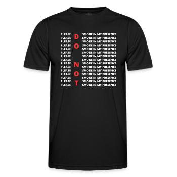 Bitte rauchen Sie nicht in meiner Gegenwart - Männer Funktions-T-Shirt - Schwarz - Vorne - AI Model Male 178 dark (178cm)