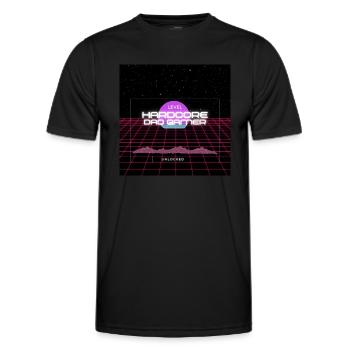 Level Harcore Dad Gamer Unlocked - T-shirt sport Homme - noir - Devant - AI Model Male 178 dark (178cm)