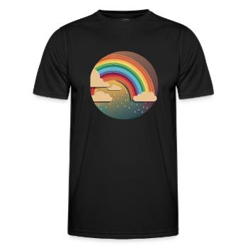 RAINBOW - Men's Functional T-Shirt - black - Front - AI Model Male 178 dark (178cm)