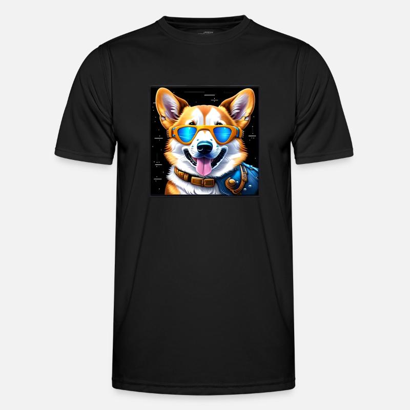 Futuristic Corgi Men's Functional T-Shirt