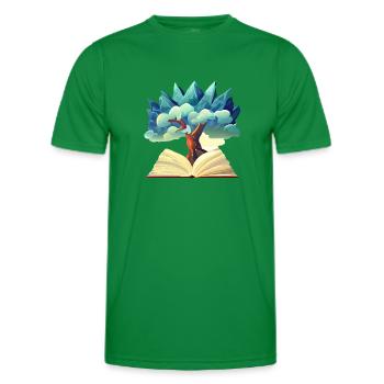 Reader Book Lovers Book Books Reading Gift - Men's Functional T-Shirt - kelly green - Front - AI Model Male 178 dark (178cm)