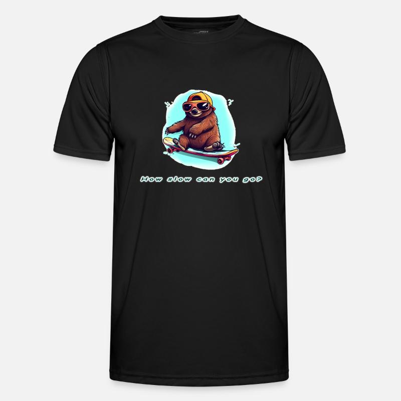 How slow can you go - Men's Functional T-Shirt - black
