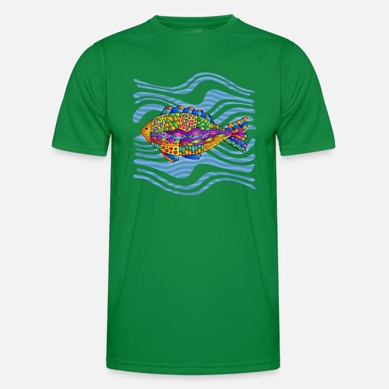 Fisch Männer Funktions-T-Shirt
