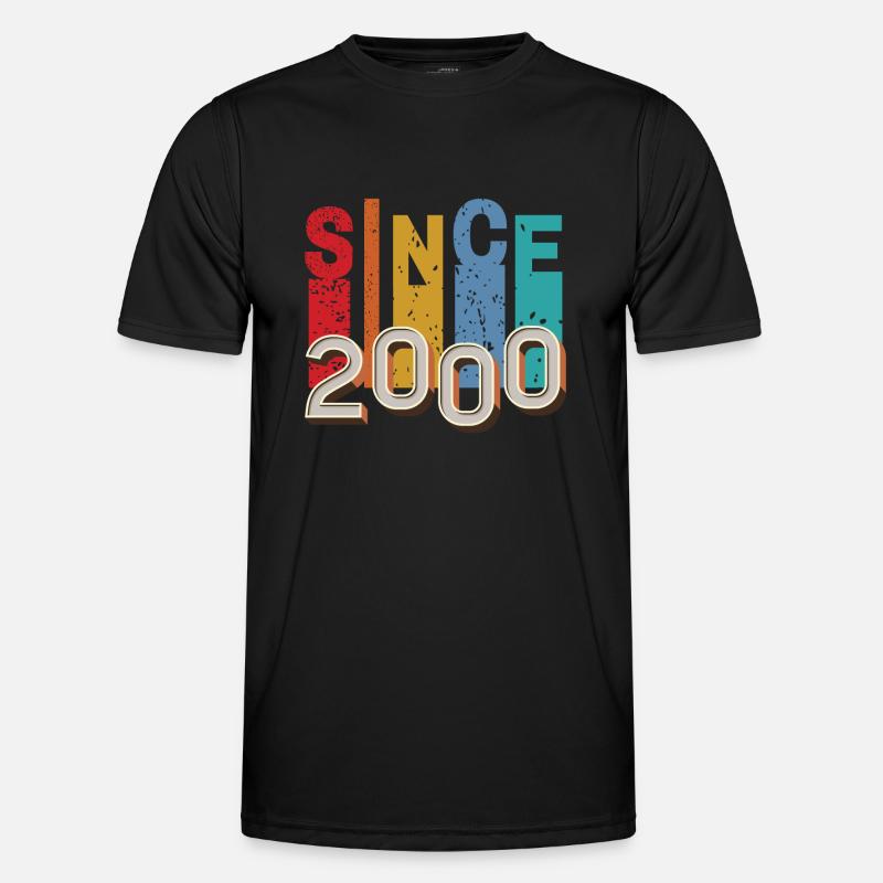 Since 2000 retro - Men's Functional T-Shirt - black
