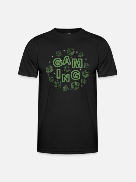 gaming-scene-green - Männer Funktions-T-Shirt - Schwarz