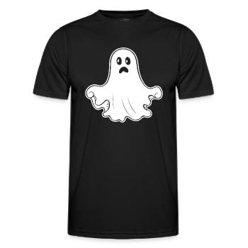 Geist Geister Geisterstunde Halloween - Männer Funktions-T-Shirt - Schwarz - Vorne - AI Model Male 178 dark (178cm)