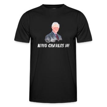Karl 3. - Karl III. - König Karl 3. - Männer Funktions-T-Shirt - Schwarz - Vorne - AI Model Male 178 dark (178cm)