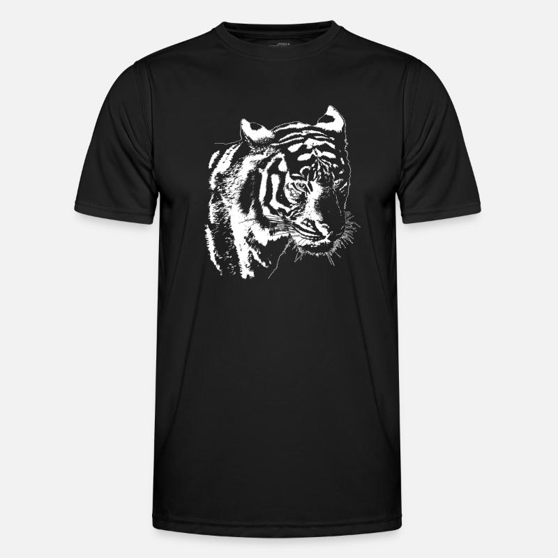Tiger - Männer Funktions-T-Shirt - Schwarz