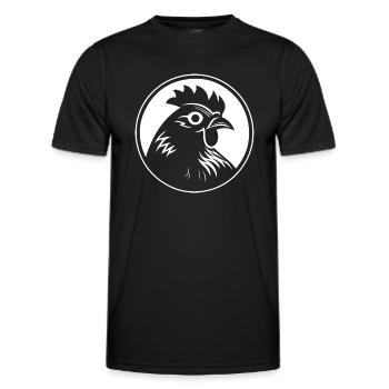 Poulet Poulailler Volaille Coq Ferme - T-shirt sport Homme - noir - Devant - AI Model Male 178 dark (178cm)